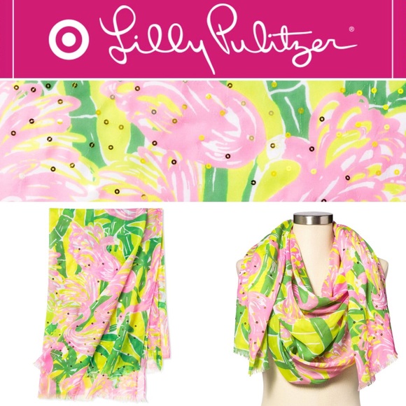 🎯🆕🧣 FAN DANCE Floral Printed Sequin Scarf LILLY - Picture 4 of 6